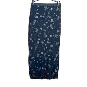 Divided Black Sequin Embellished Maxi Skirt